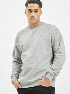 modernes URBAN CLASSICS Herren Sweatshirt Rippstrick Fleece 300 g/m² mit Baumwolle Grau
