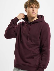 weicher Urban Classics Herren Hoodie Kordelzug Rippbündchen 300 g/m² mit Baumwolle Bordeaux-Rot