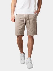 sommerliche URBAN CLASSICS Herren Shorts Stretch Kordelzug Taschen mit Baumwolle Beige