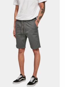 leichte URBAN CLASSICS Herren Shorts Stretch Kordelzug Taschen mit Baumwolle Grau