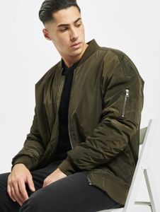 schlichte Urban Classics Herren Jacke Reißverschluss Taschen 112 g/m² Militär-Grün