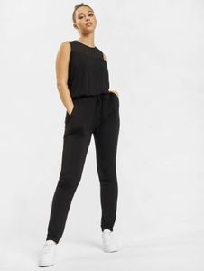 Lightweight Urban Classics women's dress with stretch fabric, pockets, and mesh, black