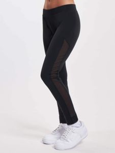 moderne URBAN CLASSICS Damen Hose Stretch Mesh 210 g/m² Schwarz