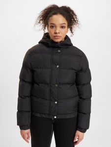 Chaqueta elegante de Urban Classics para mujer con cremallera y capucha, 78 g/m², negra.