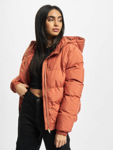 Chaqueta de mujer Simple Urban Classics con cremallera y capucha, 78 g/m², roja.