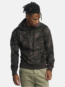 moderner URBAN CLASSICS Herren Hoodie Rippbündchen Kapuze 250 g/m² mit Baumwolle Camouflage
