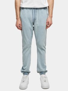 moderne URBAN CLASSICS Herren Jeans Stretch Kordelzug Taschen mit Baumwolle Blau