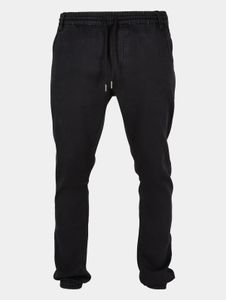 moderne URBAN CLASSICS Herren Jeans Stretch Kordelzug Taschen mit Baumwolle Schwarz