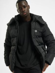 funktionale URBAN CLASSICS Herren Jacke Reißverschluss Kapuze 139 g/m² Schwarz