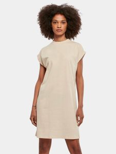 feminines Urban Classics Damen Kleid 140 g/m² mit Baumwolle Beige