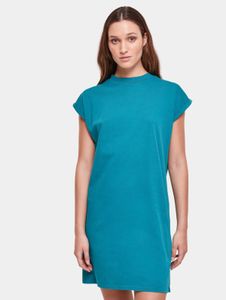 Vestido de mujer de la colección Fashionable Urban Classics, 140 g/m², algodón, color turquesa.