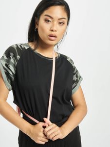 lässiges Urban Classics Damen T-Shirt 140 g/m² mit Baumwolle Schwarz/Camouflage