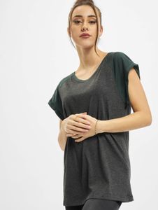 lässiges Urban Classics Damen T-Shirt 140 g/m² mit Baumwolle Grau/Grün