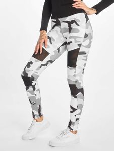 lässige URBAN CLASSICS Damen Hose Stretch Rippstrick 250 g/m² Camouflage