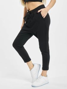 bequeme URBAN CLASSICS Damen Hose Kordelzug Taschen 240 g/m² mit Baumwolle Schwarz