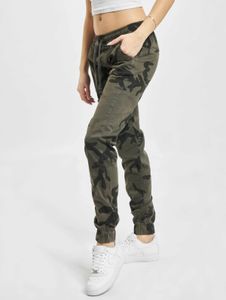 lässige Urban Classics Damen Hose Stretch Kordelzug Taschen mit Baumwolle Camouflage