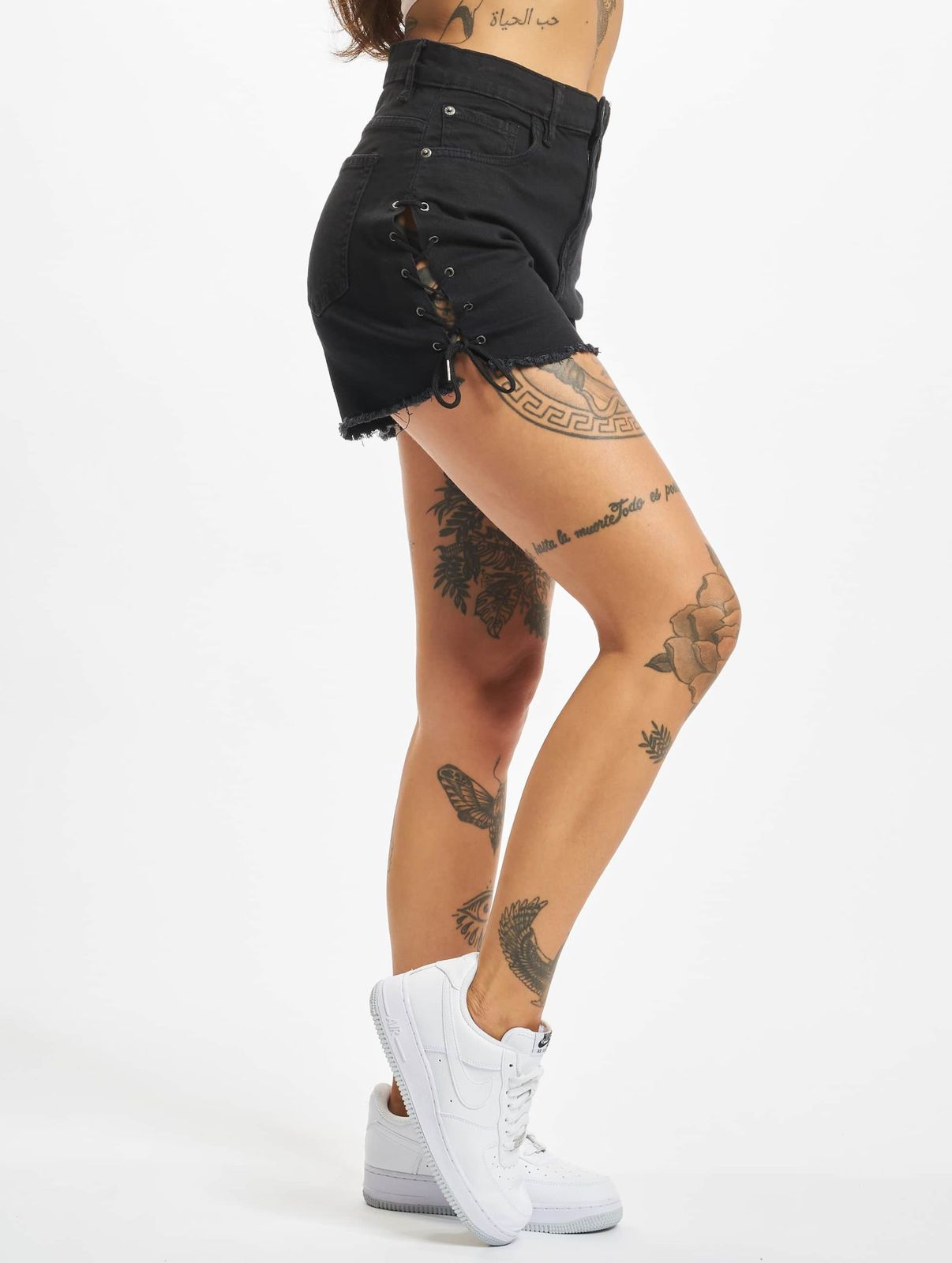 bequeme Urban Classics Damen Shorts mit Baumwolle Schwarz
