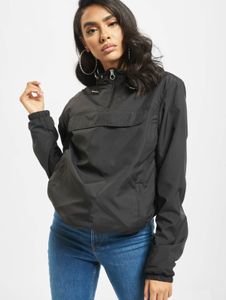 lässige Urban Classics Damen Jacke Kordelzug Reißverschluss 78 g/m² Schwarz