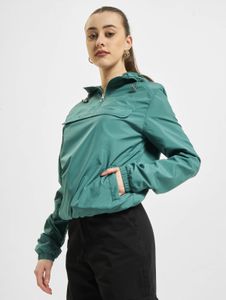 funktionale Urban Classics Damen Jacke Kordelzug Reißverschluss 78 g/m² Grün
