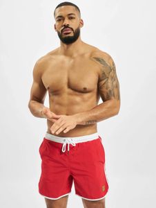 Casual Urban Classics men's trousers with drawstring and pockets, 120 g/m², red