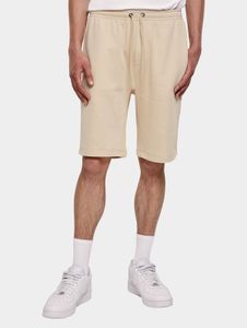 Lightweight Urban Classics men's shorts with drawstring and pockets, 260 g/m² cotton, beige