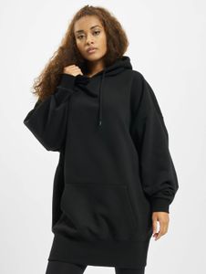bequemer URBAN CLASSICS Damen Hoodie große Kapuze Kordelzug 300 g/m² mit Baumwolle Schwarz