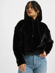 Casual Urban Classics women's hoodie with drawstring hood, 385 g/m², black