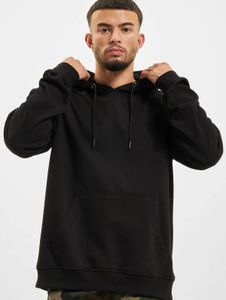 bequemer Urban Classics Herren Hoodie Kordelzug Rippstrick 250 g/m² mit Baumwolle Schwarz