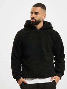 Sudadera con capucha Modern URBAN CLASSICS para hombre con puños y capucha acanalados, 330 g/m², negra.