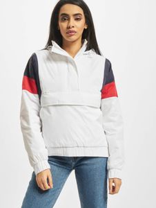 funktionale Urban Classics Damen Jacke Reißverschluss Klettverschluss 68 g/m² Blau/Weiß/Rot