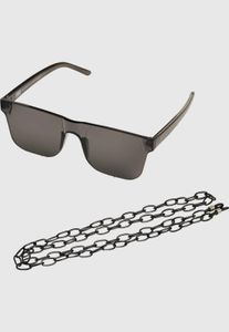Eleganti occhiali da sole unisex Urban Classics con dettaglio a catena, neri