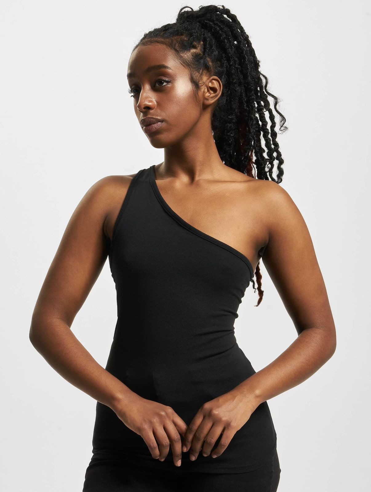 modernes Urban Classics Damen T-Shirt Stretch 180 g/m² mit Baumwolle Schwarz