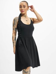 stilvolles Urban Classics Damen Kleid Stretch 180 g/m² mit Baumwolle Schwarz