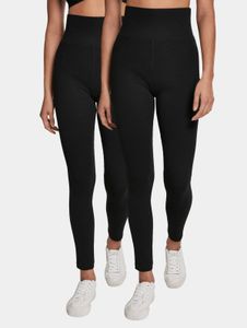 lässige URBAN CLASSICS Damen Hose Stretch 270 g/m² mit Baumwolle Schwarz