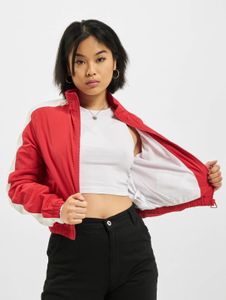 Functional Urban Classics women's jacket with pockets, mesh, 97 g/m², red/white