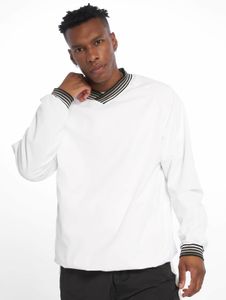 bequemes Urban Classics Herren Sweatshirt Reißverschluss Taschen 80 g/m² Weiß