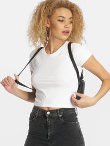 modernes Urban Classics Damen T-Shirt Stretch 180 g/m² mit Baumwolle Weiß