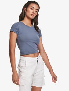 T-shirt elasticizzata da donna Modern Urban Classics, 180 g/m², cotone, blu