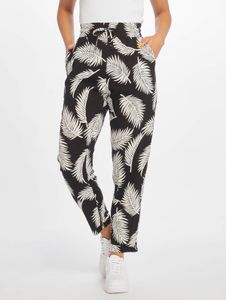 Comodi jeans da donna Urban Classics con coulisse e tasche, 115 g/m², nero/bianco