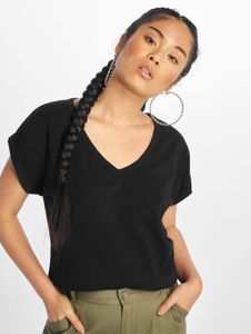 sportliches Urban Classics Damen T-Shirt Stretch 180 g/m² mit Baumwolle Schwarz