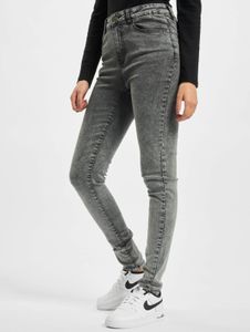 moderne Urban Classics Damen Jeans Skinny Fit Stretch Reißverschluss mit Baumwolle Grau