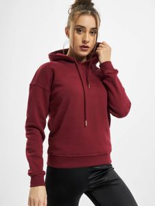 Casual URBAN CLASSICS women's hoodie with drawstring and pockets, 300 g/m², red