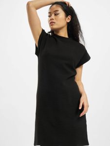 feminines Urban Classics Damen Kleid Stretch 300 g/m² mit Baumwolle Schwarz