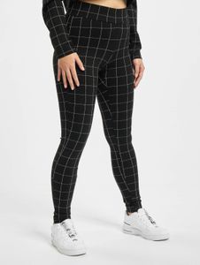 bequeme URBAN CLASSICS Damen Hose Stretch 330 g/m² Schwarz/Weiß