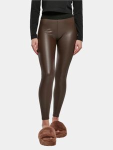 Pantaloni elasticizzati da donna Modern Urban Classics, 280 g/m², colore marrone.