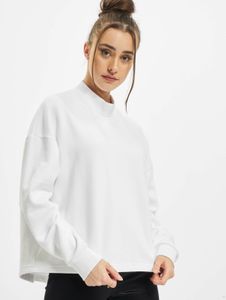 weiches Urban Classics Damen Sweatshirt Rippbündchen Oversize 300 g/m² mit Baumwolle Weiß