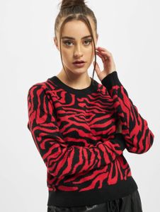 weiches Urban Classics Damen Sweatshirt Rot/Schwarz