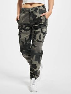 stylische Urban Classics Damen Jeans Stretch Reißverschluss Taschen mit Baumwolle Camouflage