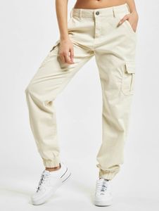 moderne Urban Classics Damen Jeans Stretch Taschen 320 g/m² mit Baumwolle Ecru-Weiß