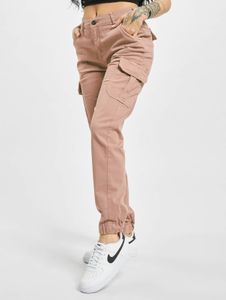 bequeme Urban Classics Damen Jeans Stretch Reißverschluss Taschen mit Baumwolle Alt-Rosa